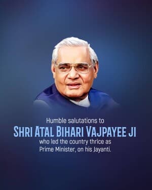 Atal Bihari Vajpayee Jayanti poster