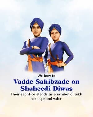 Vadde Sahibzade Shaheedi Diwas flyer