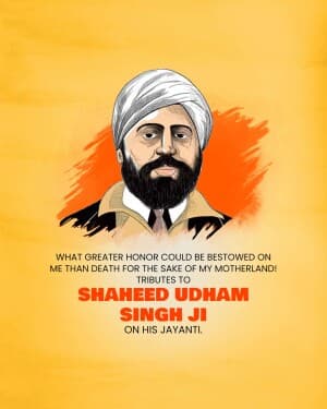 Shaheed Udham Singh Jayanti banner