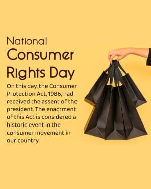 National Consumer Day event poster