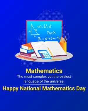 National Mathematics Day event poster