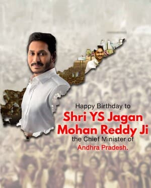 YS Jagan Mohan Reddy Birthday graphic