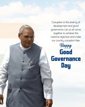 Good Governance Day event poster