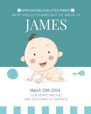 Birth Announcement flyer