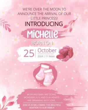 Birth Announcement banner