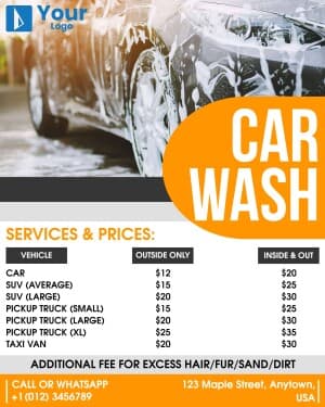 Car wash banner