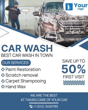 Car wash flyer