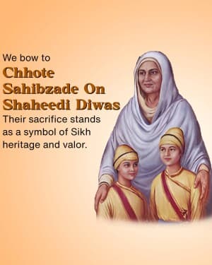 Chhote Sahibzade Shaheedi Diwas flyer