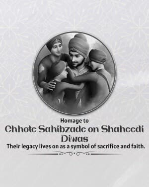 Chhote Sahibzade Shaheedi Diwas event poster