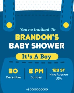 Babyshower advertisement banner