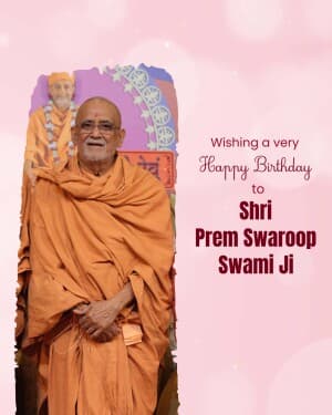 Prem Swaroop Swami Birthday event poster