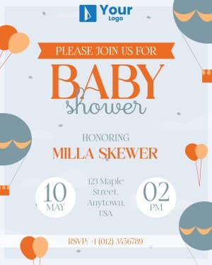 Babyshower Facebook Poster