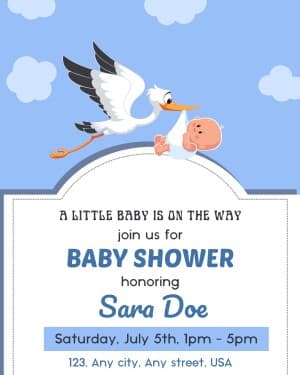 Babyshower marketing poster