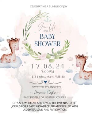 Babyshower whatsapp status poster