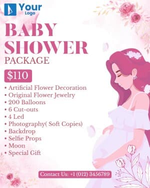 Babyshower facebook ad banner