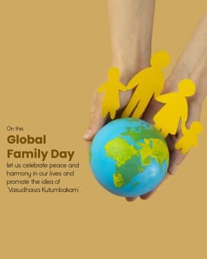 Global family day whatsapp status poster