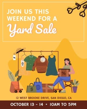 Yard Sale facebook ad banner