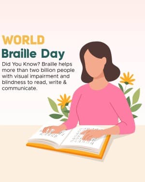 World Braille Day Instagram Post