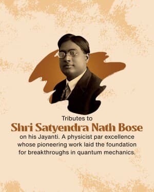 Satyendra Nath Bose Jayanti image