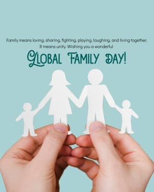 Global family day event advertisement