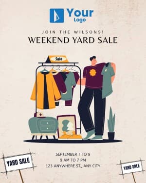 Yard Sale Facebook Poster