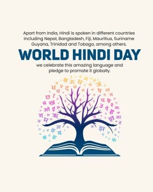 World Hindi Day flyer
