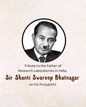 Shanti Swaroop Bhatnagar Punyatithi image