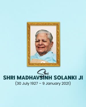 Madhavsinh Singh Solanki Punyatithi image