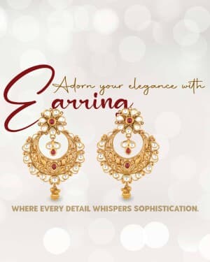 Earrings marketing post