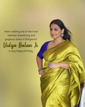 Vidya Balan Birthday image