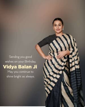 Vidya Balan Birthday graphic