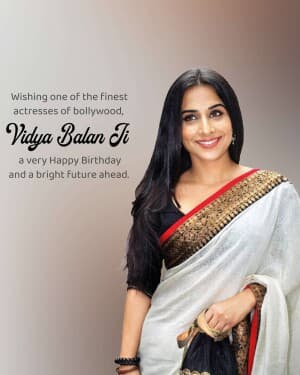 Vidya Balan Birthday banner