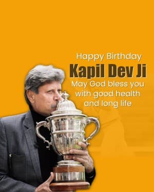 Kapil Dev Birthday flyer