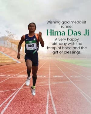 Hima Das Birthday poster