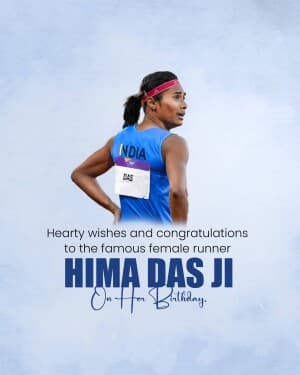 Hima Das Birthday event poster