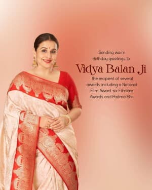Vidya Balan Birthday poster