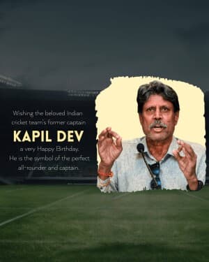 Kapil Dev Birthday event poster