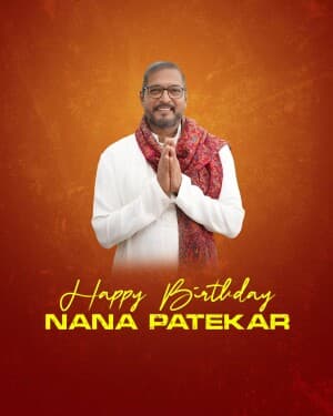 Nana Patekar Birthday illustration