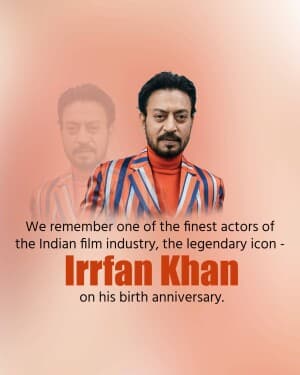 Irrfan Khan Jayanti banner