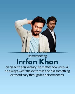 Irrfan Khan Jayanti poster