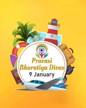 Pravasi Bharatiya Divas whatsapp status poster