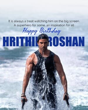 Hrithik Roshan Birthday banner