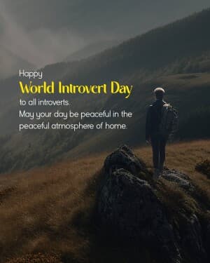 World Introvert Day Facebook Poster