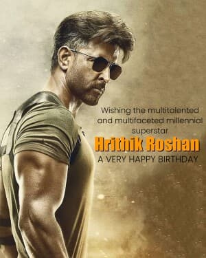 Hrithik Roshan Birthday flyer