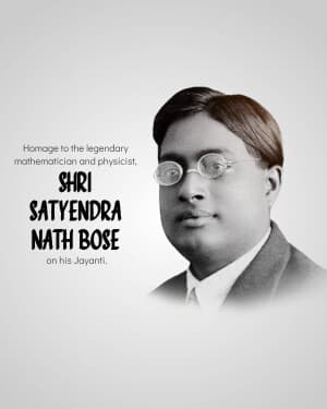 Satyendra Nath Bose Jayanti event poster
