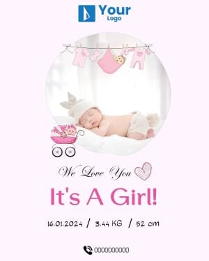 It's a Boy & It's a Girl advertisement template