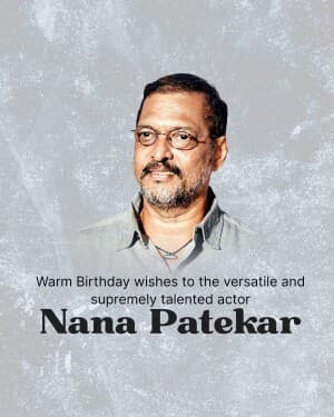 Nana Patekar Birthday flyer