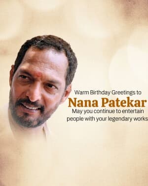 Nana Patekar Birthday event poster