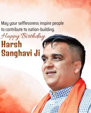 Harsh Sanghavi Birthday poster