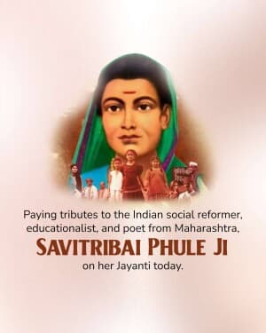 Savitribai Phule Jayanti illustration